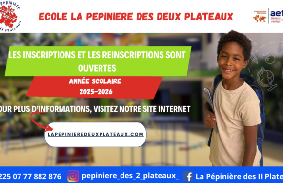 Les inscriptions et les réinscriptions de l’année scolaire 2025-2026 se poursuivent