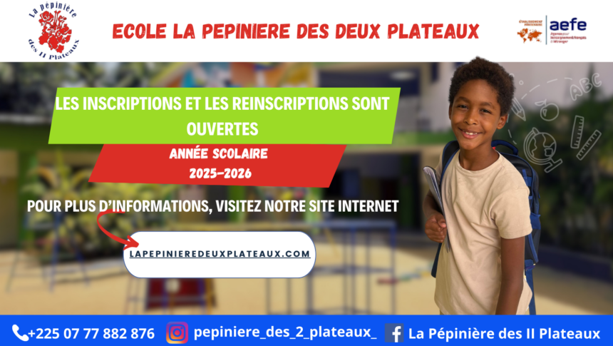 Les inscriptions et les réinscriptions de l’année scolaire 2025-2026 se poursuivent